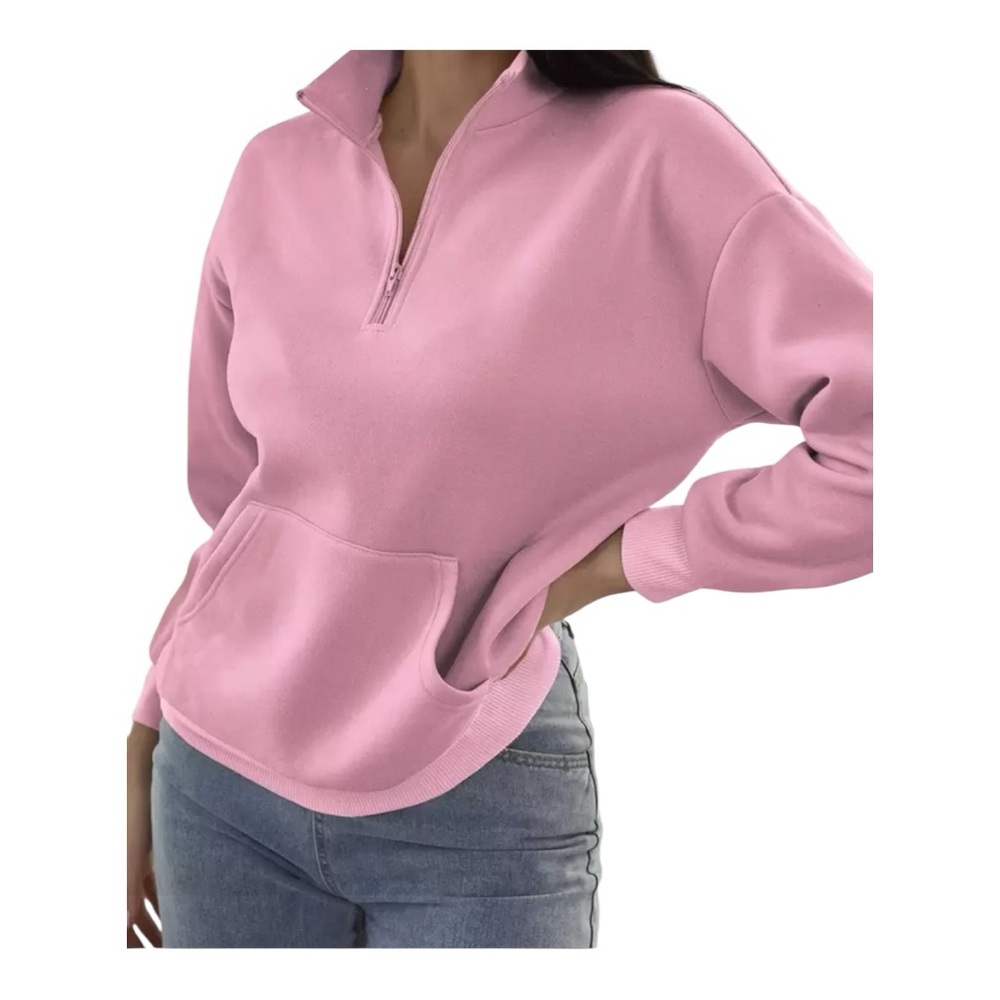 Pink Women's Quarter-Zip Pullover